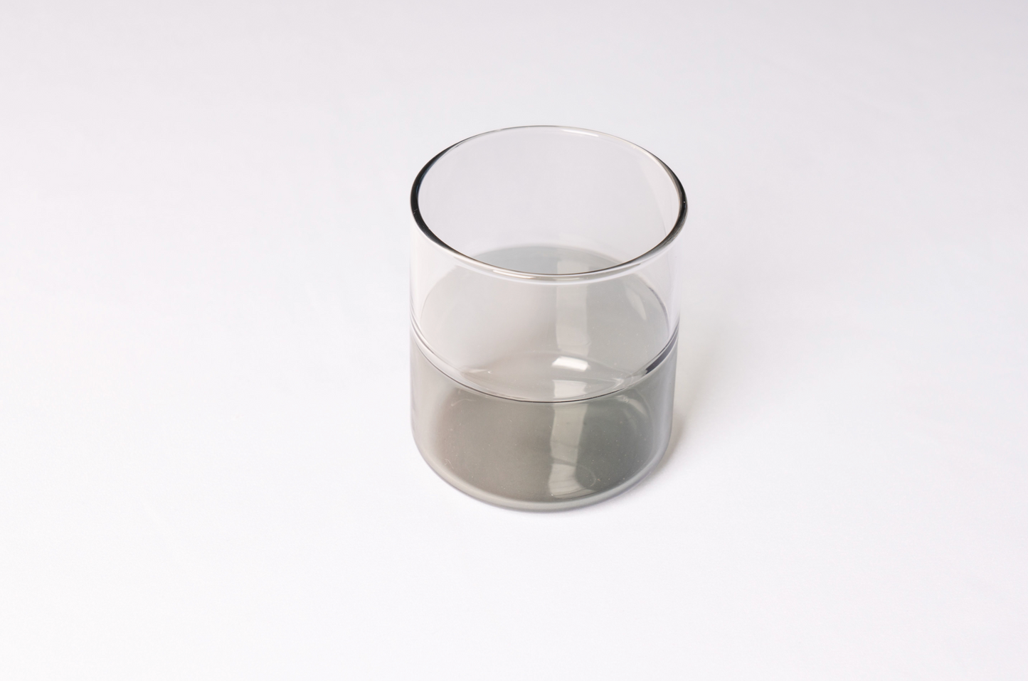 Grey & Clear Glass Cup