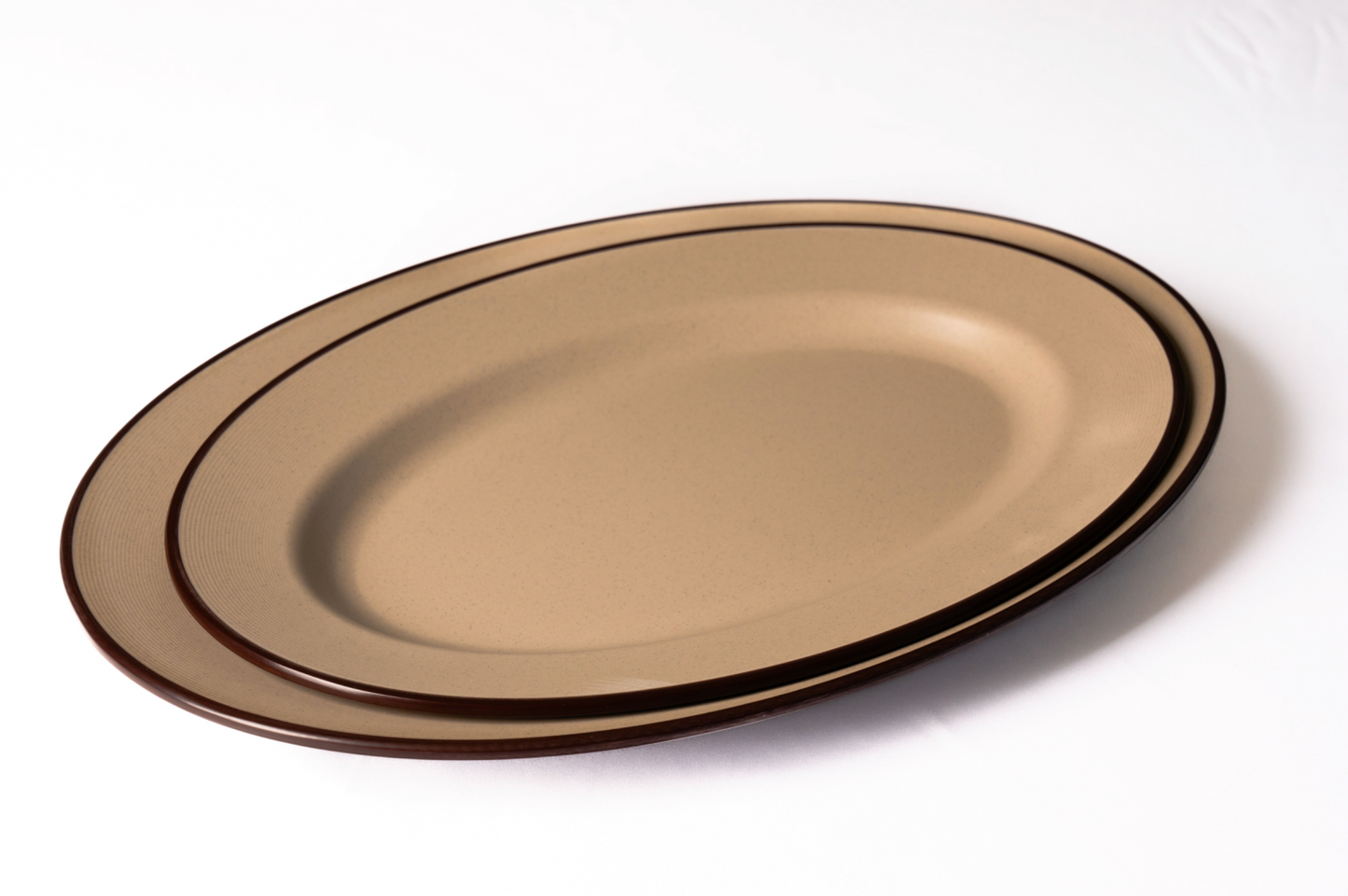 Sandy Melamine Oval Serving Plate Set