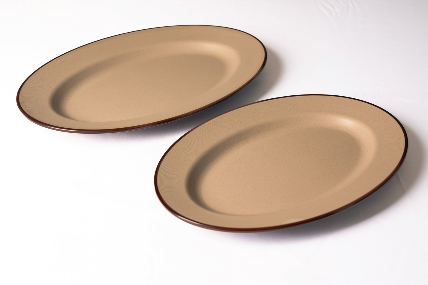 Sandy Melamine Oval Serving Plate Set