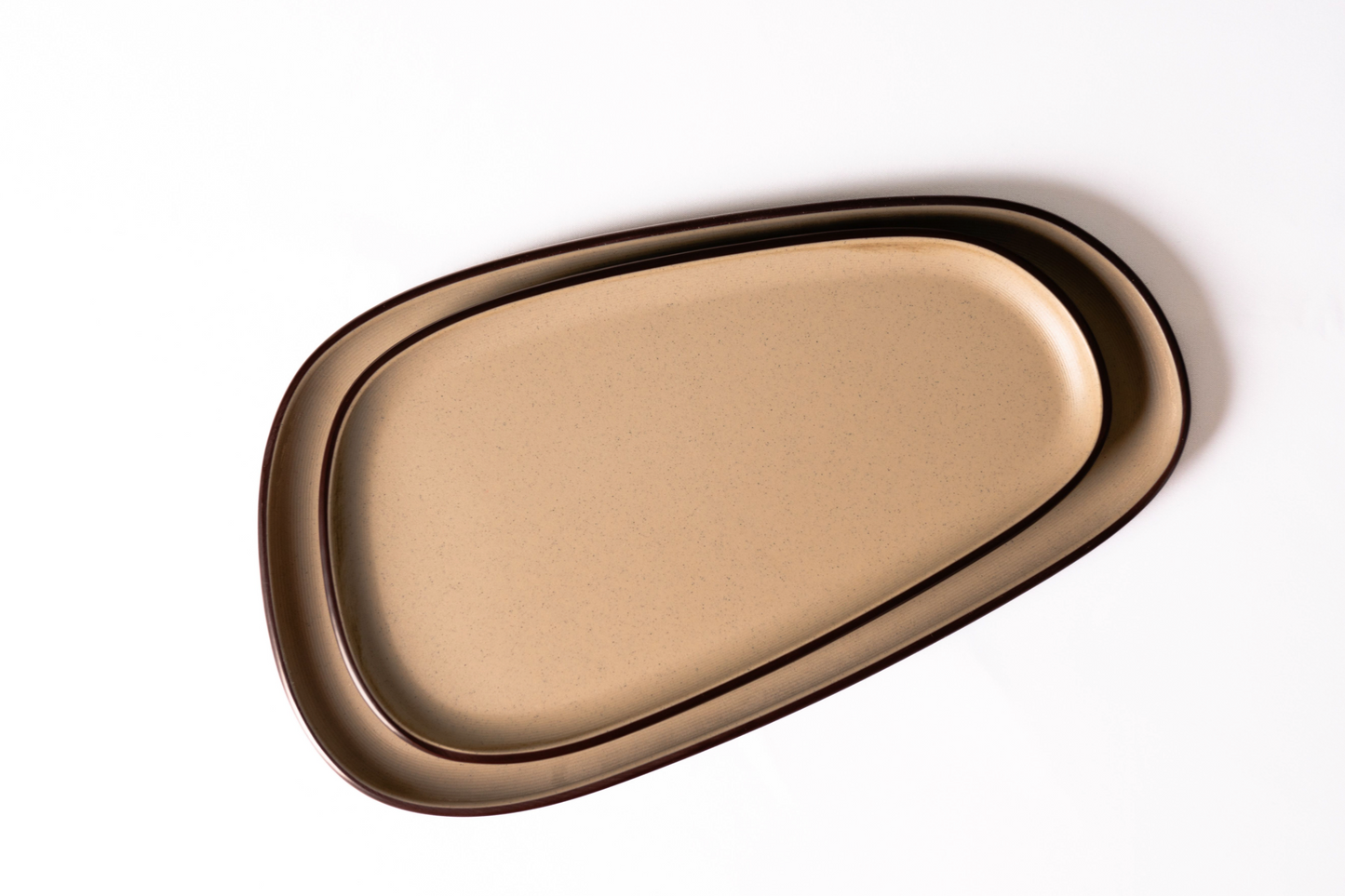 Sandy Melamine Trapezoidal Plate Set