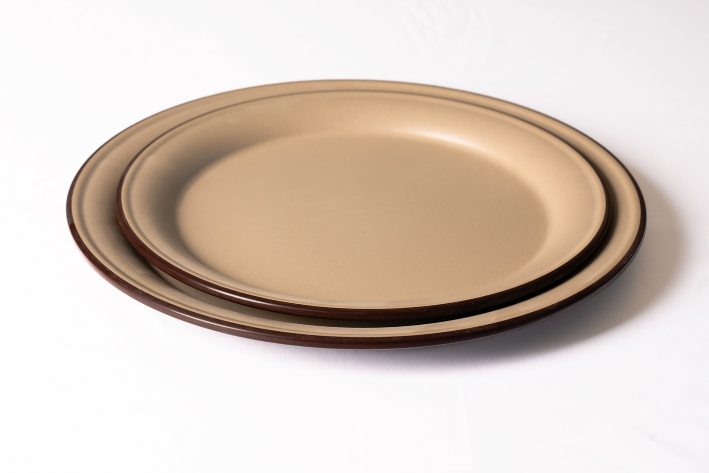 Sandy Melamine Round Serving Plate Set