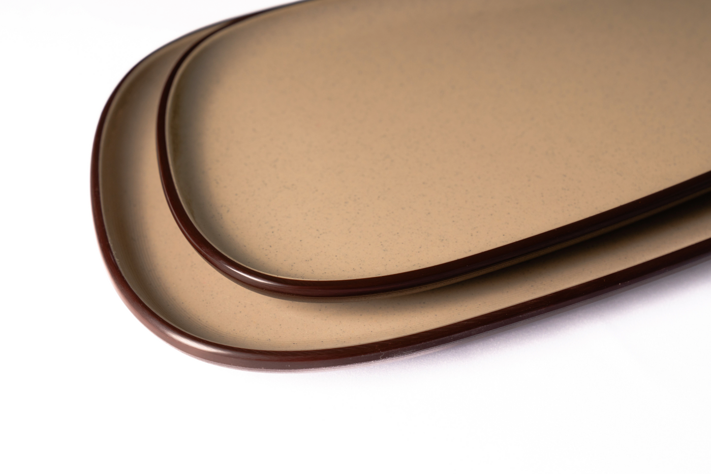 Sandy Melamine Trapezoidal Plate Set